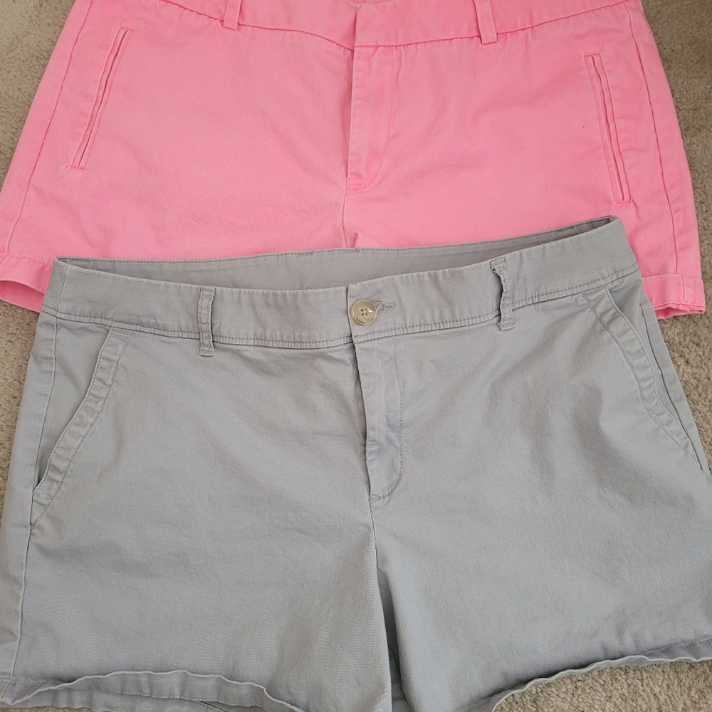 Pink and grey cute summer shorts, both size 16